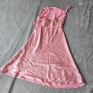 Motel Pavia Women's Dress S Pink Satin Slip NWOT